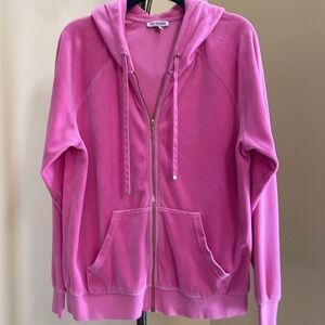 VELOUR JUICY ZIP HOODIE
